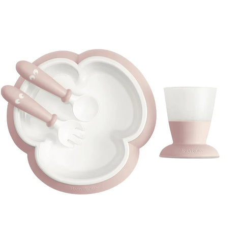 Babybjorn Baby Feeding Set - 4 Pcs (Powder Pink)