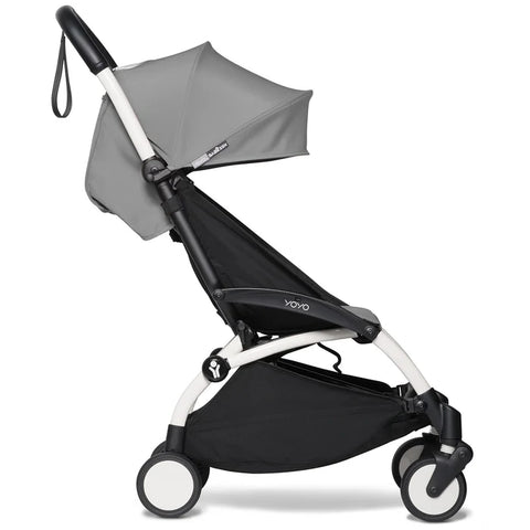 Babyzen YOYO 6+ Stroller - White Frame with Color Pack 6+ (Grey)