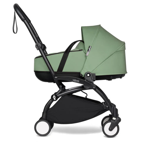 Babyzen Yoyo Stroller - Black Frame With Bassinet (Peppermint)