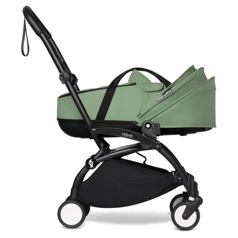 Babyzen Yoyo Stroller - Black Frame With Bassinet (Peppermint)