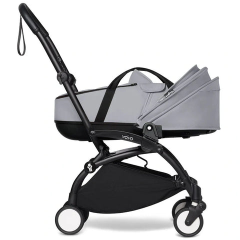 Babyzen Yoyo Stroller - Black Frame With Bassinet (Stone)