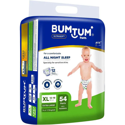 Bumtum Baby Pants Style Diaper(Super Jumbo) X Large - Pack of 54