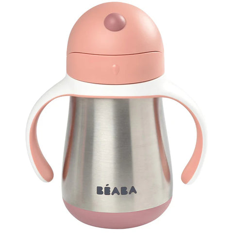 Beaba Stainless Steel Straw Cup (Old Pink)