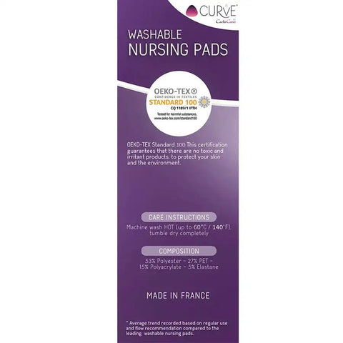 Curve Essential 2 Washable Nursing Pads Night (Purple)