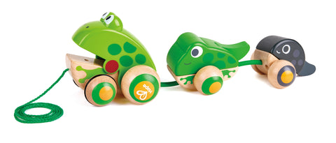 Hape - Pull-Along Frog Family