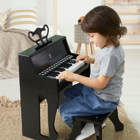 Hape - Learn With Lights Black Piano With Stool