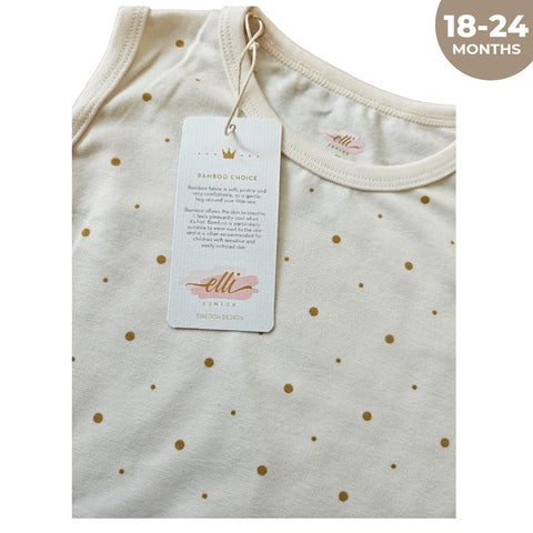 Elli Junior Bamboo Tank Body Golden Dots (18-24M)