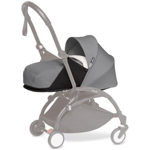 Babyzen Yoyo 0+ Stroller - Black Frame With Newborn Pack 0+ (Grey)