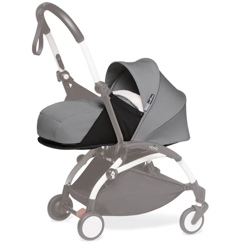 Babyzen Yoyo 0+ Stroller - White Frame With Newborn Pack 0+ (Grey)