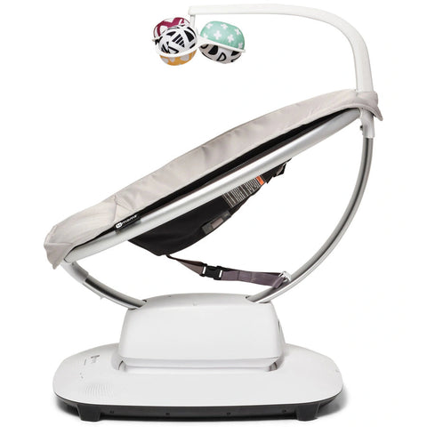 4Moms - MamaRoo 5 Multi-Motion Baby Swing (Grey) + Newborn Insert (Maroon/Plush)