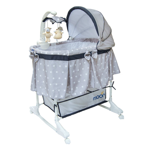 Moon Soffy - 4 In 1 Convertible Cradle (Grey Star)