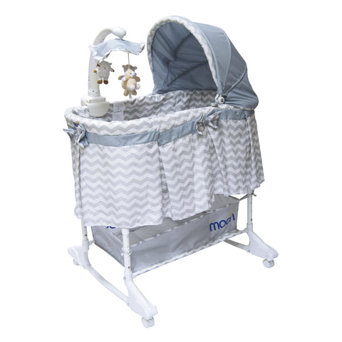 Moon Soffy - 4 In 1 Convertible Cradle (Grey Line)