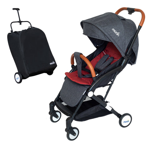 Moon Ritzi Travel Cabin Stroller (Black/Red)