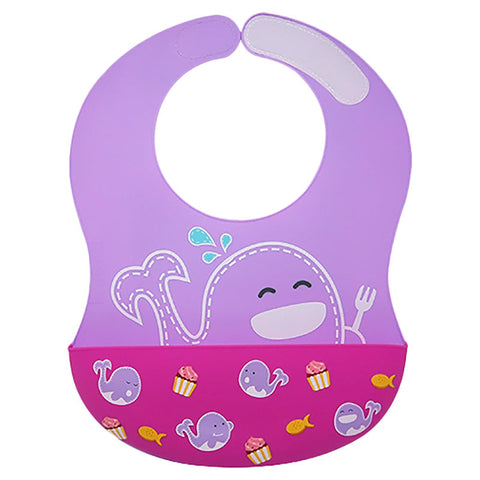 Marcus & Marcus Wide Coverage Silicone Baby Bib - Willo