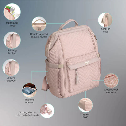 Moon - Elisa Diaper Backpack (Pink)