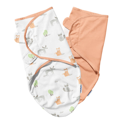 Moon Organic Swaddle (Forest Peach)