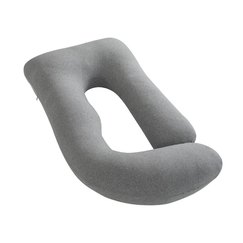 Moon Organic U Shaped Contour Maternity Pillow (Light Grey)