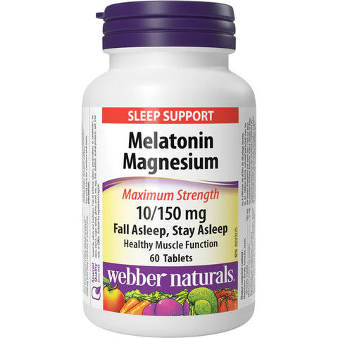 Webber Naturals Melatonin Magnesium Tablet 10/150 Mg 60 Tab