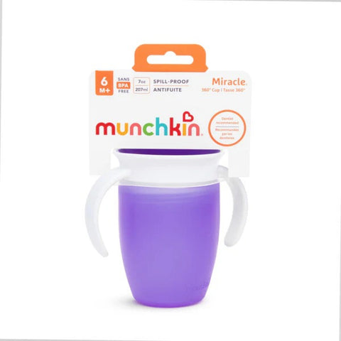 Munchkin - Munchkin 7Oz Miracle 360 Trainer Cup 1Pk (Purple)