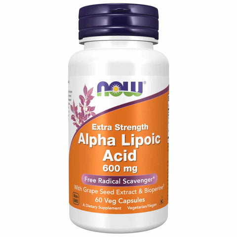 Now Alpha Lipoic Acid 600 Mg 60 Veg Capsules