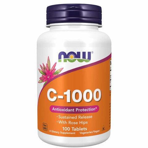 Now Vitamin C-1000 With Rose Hips 100 Tablets
