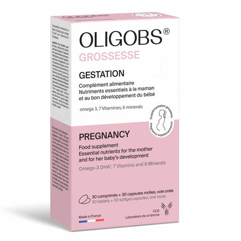 Oligobs Prenatal Omega-3 30 Tablets + 30 Softgel Caps Soft Gelattin Capsule 60 PC