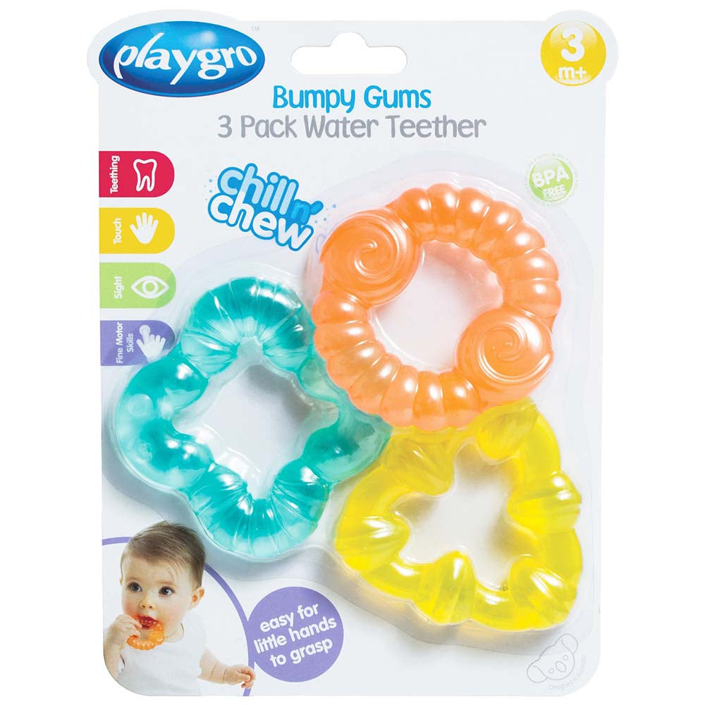 Playgro - Bumpy Gums Water Teethers (Pack Of 3) | Kulud Pharmacy