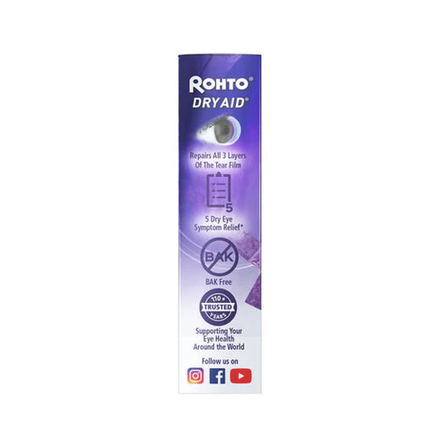 Rohto® Dry Aid® Eye Drops for Dry Eyes 10 ml