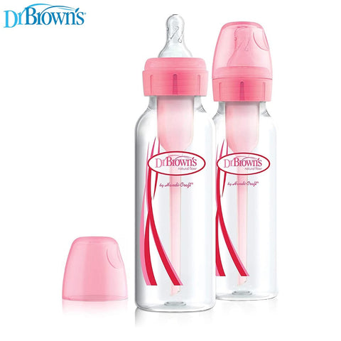 8 Oz/250 Ml Pp Narrow Options+ Bottle 2-Pack (Pink)