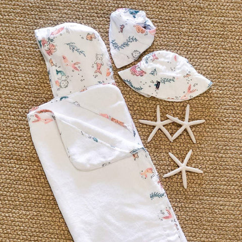 Bebe Au Lait Mermaids Oh So Soft Muslin Sun Hat