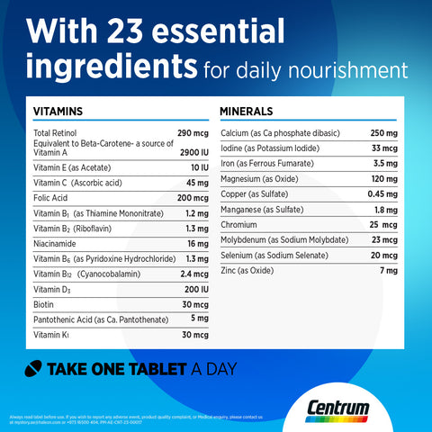 Buy Centrum Men Tablet 60 Tab Online - Kulud Pharmacy