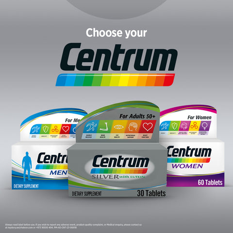 Buy Centrum Silver With Lutein Tablet 30 PC Online - Kulud Pharmacy