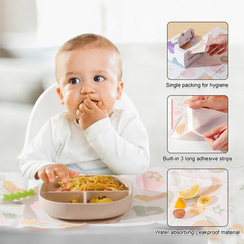 Sunveno Baby Feeding Disposable Travel Multipurpose Placemats 20 Pcs