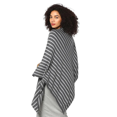 Knitted Fashion/ Maternity Poncho Garnet (Grey)