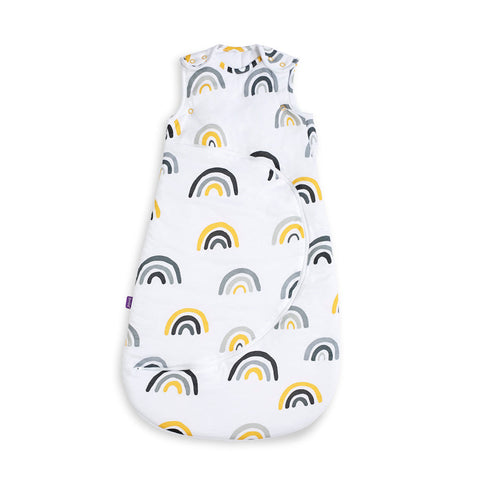 Snuzpouch Sleeping Bag, 1.0 Tog, 0-6M (Mustard Rainbow)