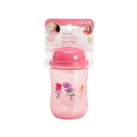 Straw Cup 12 Oz / 355 Ml-Pink & Pink Top