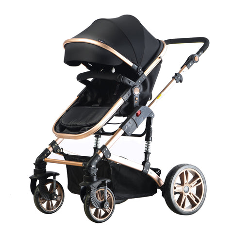 Teknum 3 In 1 Pram Stroller (Black)