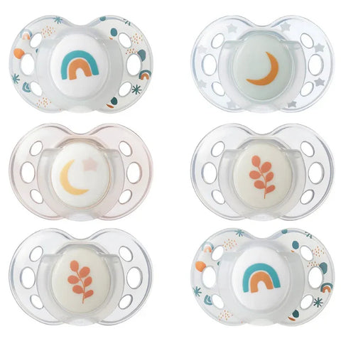 Tommee Tippee Night Time Soothers, 18-36 Months, Girl (Pack Of 6)