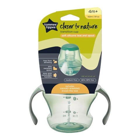 Tommee Tippee Closer To Nature Bottle To Cup Transition (Green)