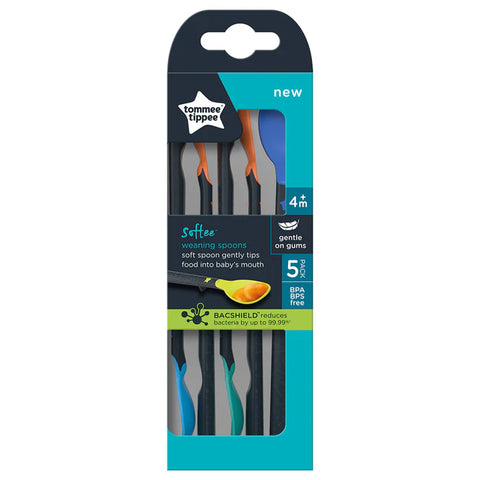 Tommee Tippee Softee Weaning Spoon, 4M+ (Pack Of 5)