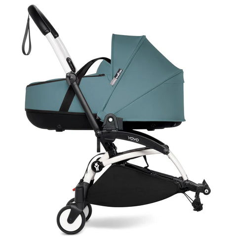 Babyzen Yoyo Connect Stroller - White Frame With Bassinet (Aqua)