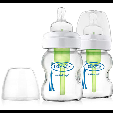 5 Oz / 150 Ml Glass Wide-Neck "Options" Baby Bottle, 2-Pack