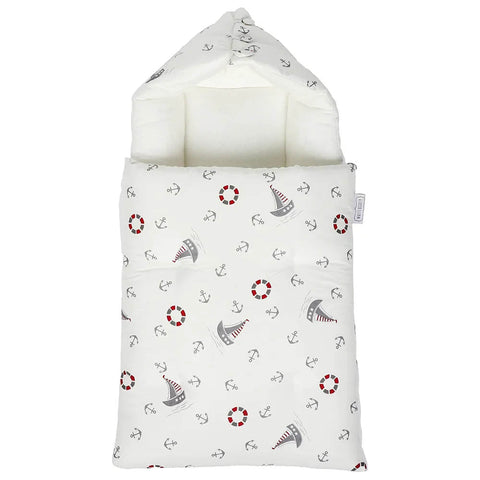 White & Grey - Baby Sleeping Bag - Boat