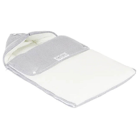 White & Grey Baby Sleeping Bag - Stripes