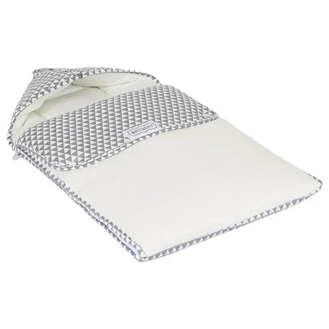 White & Grey Baby Sleeping Bag - Triangle