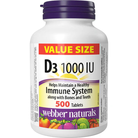 Webber Naturals D3 1000 I.U 100 PC