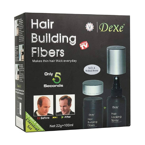 Dexe Hair Building Fiber-Medium Brown 100 ML
