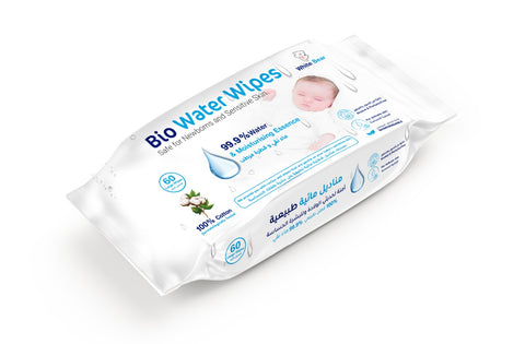 WHITE BEAR BIO WATER WIPES  60`S