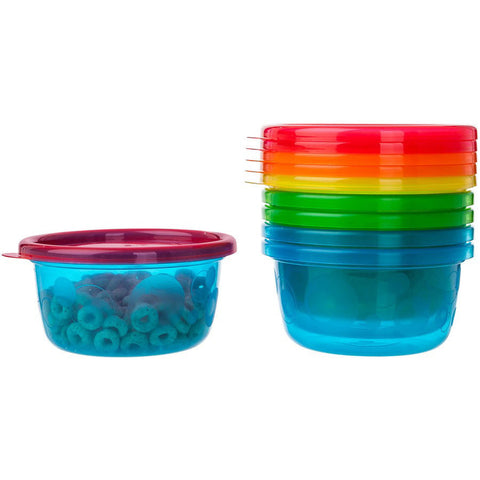 The First Years -Take & Toss 8 Oz Toddler Bowls With Lids (Pack Of 6)