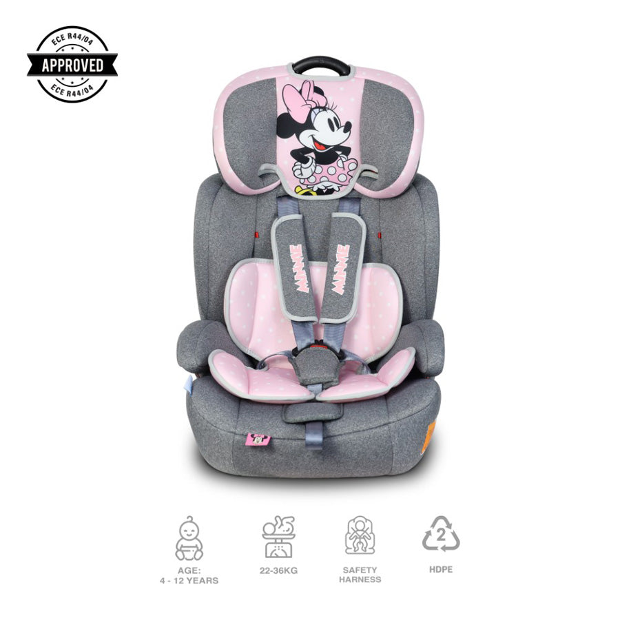 Disney Minnie Mouse Baby Kids 3 In 1 Car Seat Booster Seat Group 1 2 3 Kulud Pharmacy